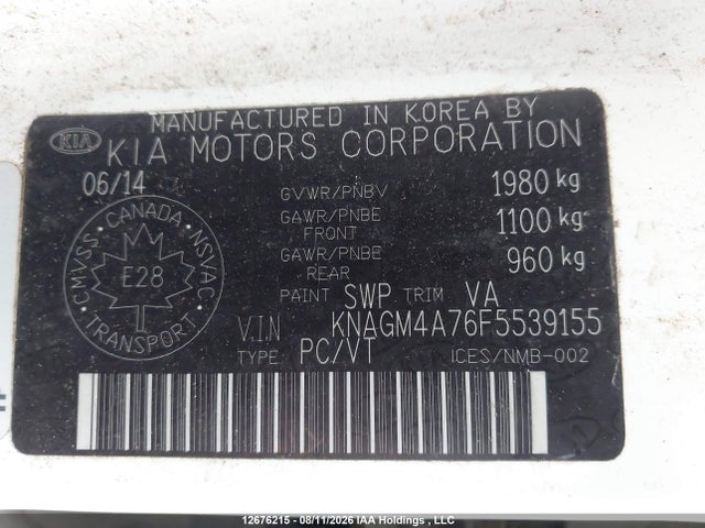 KIA Optima Lx/lx Winter Edition 2015 KNAGM4A76F5539155 Image 9