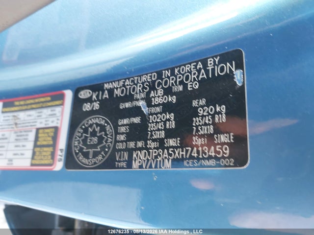 Продажа на аукционе авто 2017 Kia Soul, vin: KNDJP3A5XH7413459, номер лота: 12676235