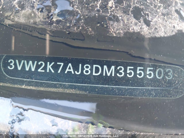 12676239 :رقم المزاد ، 3VW2K7AJ8DM355503 vin ، 2013 Volkswagen Jetta S مزاد بيع