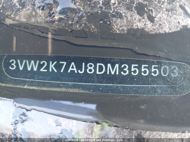 12676239 :رقم المزاد ، 3VW2K7AJ8DM355503 vin ، 2013 Volkswagen Jetta S مزاد بيع