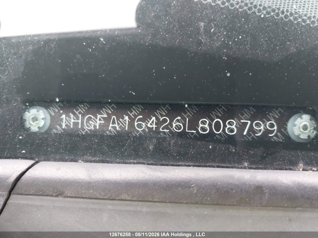 Aukcja sprzedaży 2006 Honda Civic Lx, vin: 1HGFA16426L808799, numer aukcji: 12676258