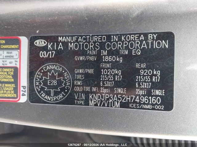 KIA Soul 2017 KNDJP3A52H7496160 Image 9