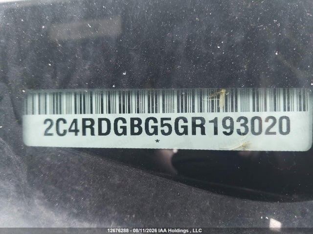 2C4RDGBG5GR193020 Dodge Grand Caravan Se