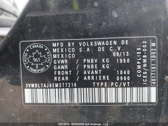 Продаж на аукціоні авто 2014 Volkswagen Jetta 2.0 Tdi Comfortline/2.0 Tdi Highline/2.0 Tdi Trendline+, vin: 3VWDL7AJ6EM377216, номер лоту: 12672879