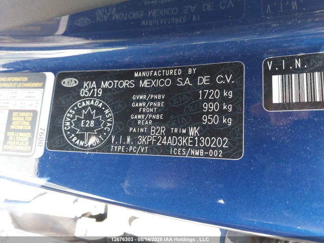 KIA FORTE LX 2019 3KPF24AD3KE130202 Image 19