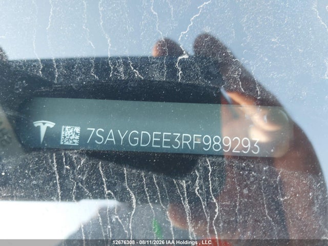 Auction sale of the 2024 Tesla Model Y Long Range, vin: 7SAYGDEE3RF989293, lot number: 12676308