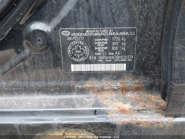 Продажа на аукционе авто 2011 Hyundai Elantra, vin: 5NPDH4AE5BH020374, номер лота: 12676405