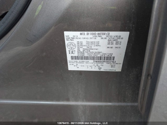 Продажа на аукционе авто 2014 Ford Flex Sel, vin: 2FMHK6C89EBD37463, номер лота: 12676415