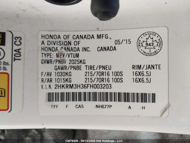Honda CR-V LX 2015 2HKRM3H36FH003203 Image 20