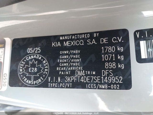 KIA K4 Lx/lxs 2025 3KPFT4DE7SE149952 Image 9