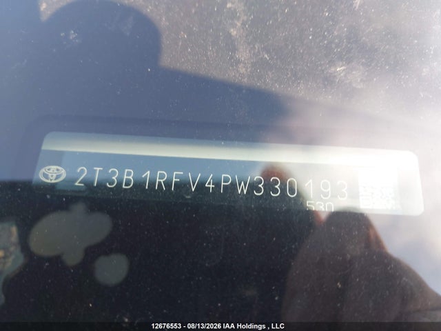Aukcja sprzedaży 2023 Toyota Rav4 Le, vin: 2T3B1RFV4PW330193, numer aukcji: 12676553