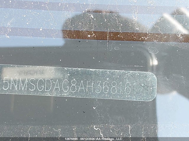 12676555 :رقم المزاد ، 5NMSGDAG8AH368161 vin ، 2010 Hyundai Santa Fe Gls مزاد بيع