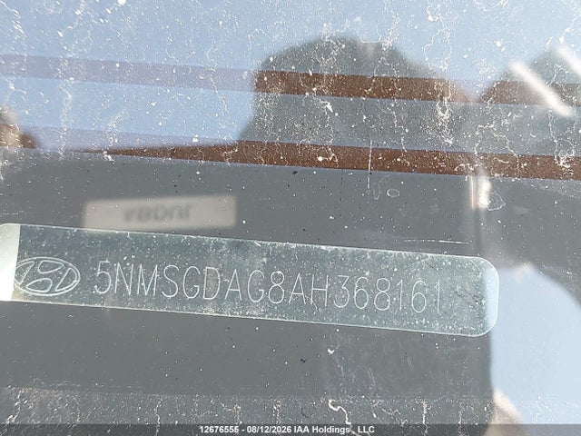 12676555 :رقم المزاد ، 5NMSGDAG8AH368161 vin ، 2010 Hyundai Santa Fe Gls مزاد بيع