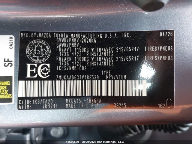 Toyota Corolla Cross Le 2026 7MUCAABG3TV183539 Image 9