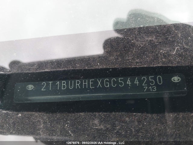 Aukcja sprzedaży 2016 Toyota Corolla S, vin: 2T1BURHEXGC544250, numer aukcji: 12676576