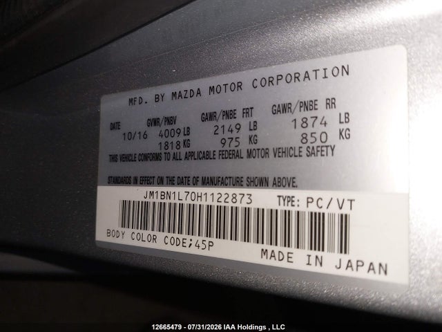 Mazda Mazda3 Gs 2017 JM1BN1L70H1122873 Image 18