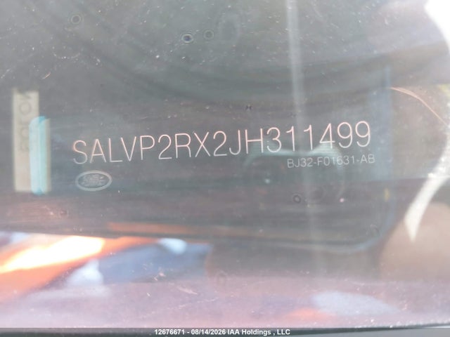 SALVP2RX2JH311499 Land Rover Range Rover Evoque Se