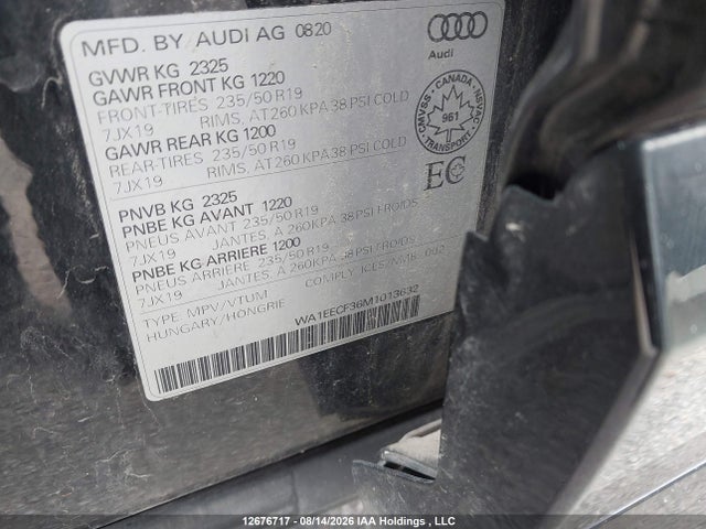 Audi Q3 2021 WA1EECF36M1013632 Image 9