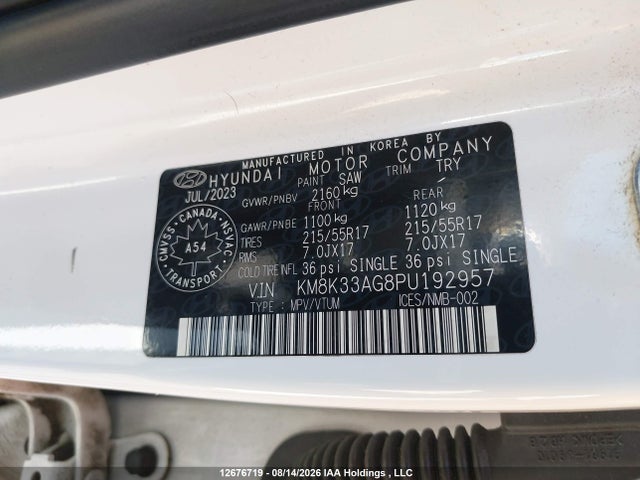 Hyundai Kona Sel 2023 KM8K33AG8PU192957 Image 9