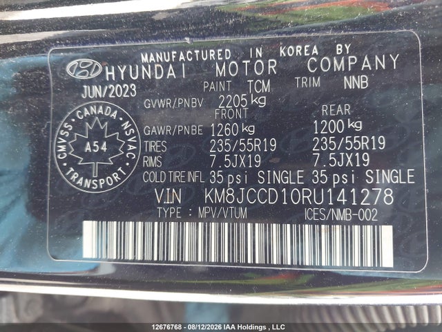 Aukcja sprzedaży 2024 Hyundai Tucson N-line Awd, vin: KM8JCCD10RU141278, numer aukcji: 12676768
