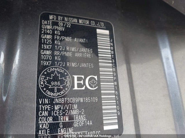 Nissan Rogue 2023 JN8BT3CB9PW185109 Image 9
