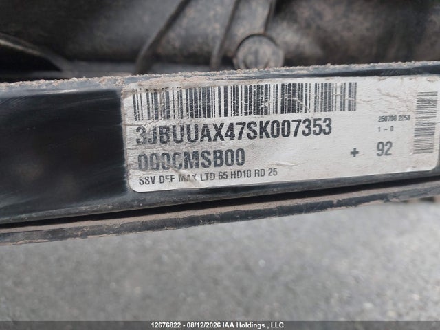 3JBUUAX47SK007353 Can-Am Defender Max Limited Cab Hd10/lone Star Hd10