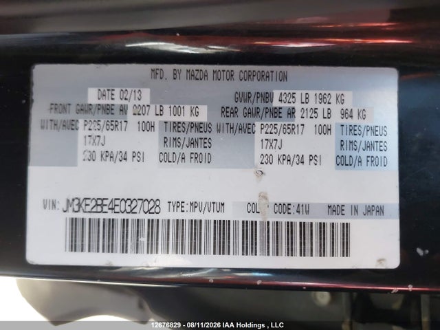 JM3KE2BE4E0327028 Mazda Cx-5 Gx