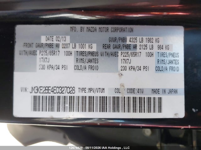 JM3KE2BE4E0327028 Mazda Cx-5 Gx