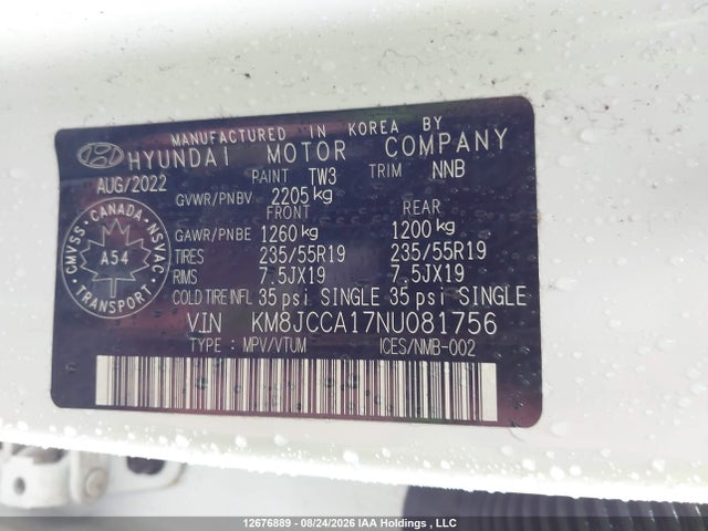 Hyundai Tucson Luxury/ultimate 2022 KM8JCCA17NU081756 Image 9