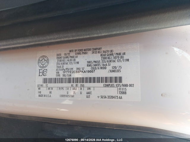 Ford Transit T-150 2023 1FTYE2C88PKA19007 Image 9