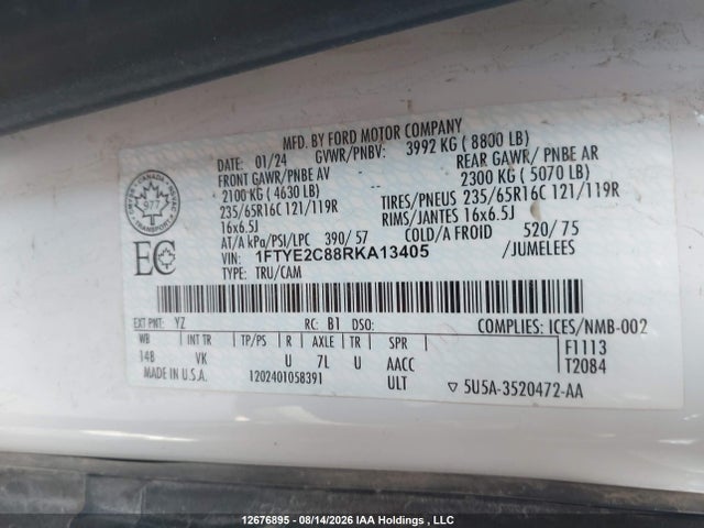 Ford Transit T-150 2024 1FTYE2C88RKA13405 Image 9