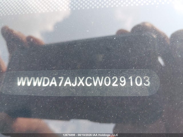 12676898 :رقم المزاد ، WVWDA7AJXCW029103 vin ، 2012 Volkswagen Golf مزاد بيع