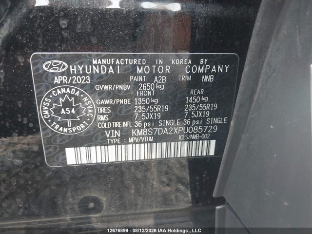 Продаж на аукціоні авто 2023 Hyundai Santa Fe Luxury Plug-in Hybrid Awd, vin: KM8S7DA2XPU085729, номер лоту: 12676899