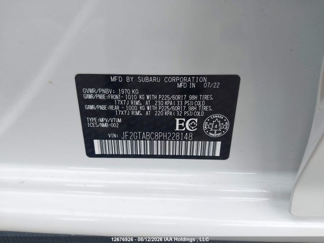Subaru Crosstrek Convenience 2023 JF2GTABC8PH228148 Image 9