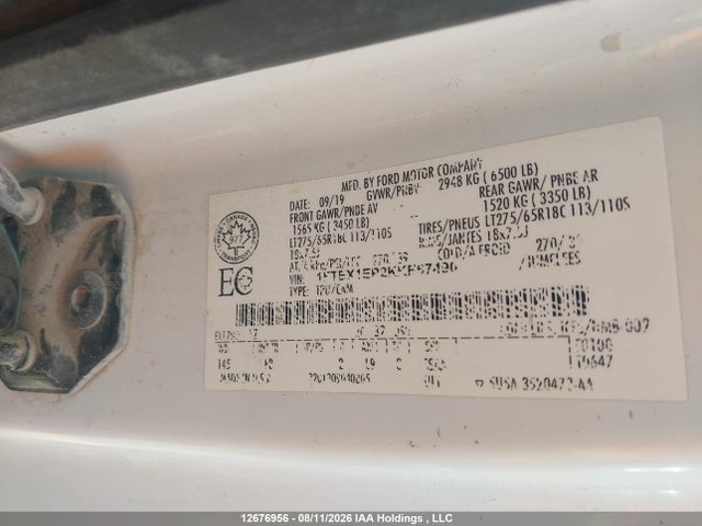 Ford F-150 Xlt 2019 1FTEX1EP2KKE67490 Image 18