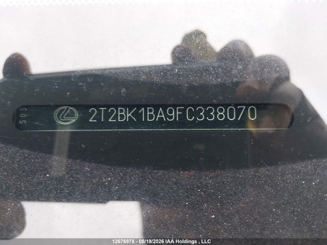 12676978 :رقم المزاد ، 2T2BK1BA9FC338070 vin ، 2015 Lexus Rx 350/base/f Sport مزاد بيع