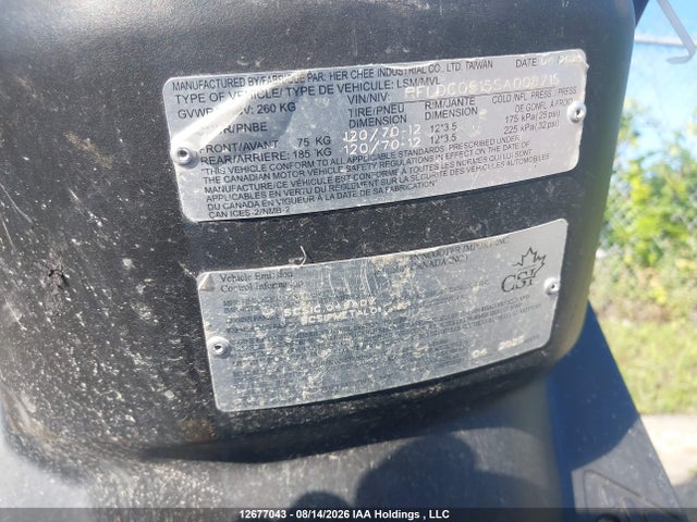 Aukcja sprzedaży 2025 Adly Scooter, vin: RFLDC0515SA008715, numer aukcji: 12677043