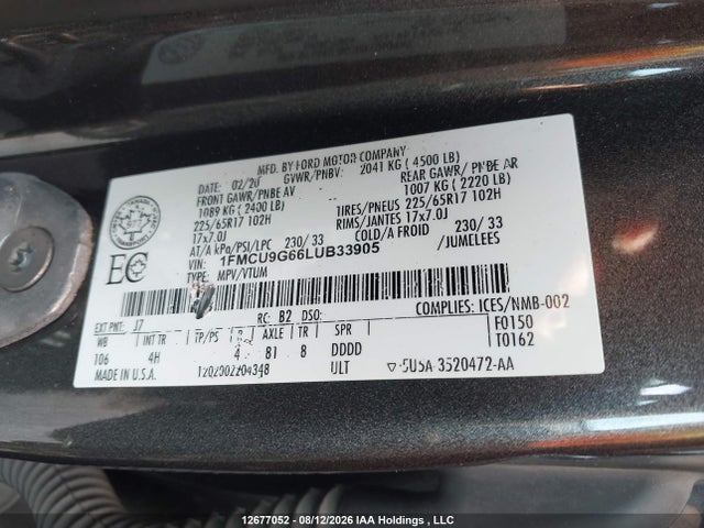 Ford ESCAPE SE 2020 1FMCU9G66LUB33905 Image 19