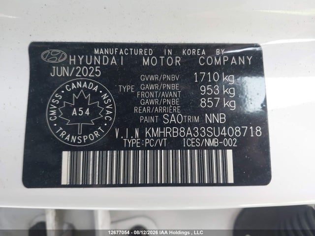 Hyundai Venue Essential W/two-tone 2025 KMHRB8A33SU408718 Image 9