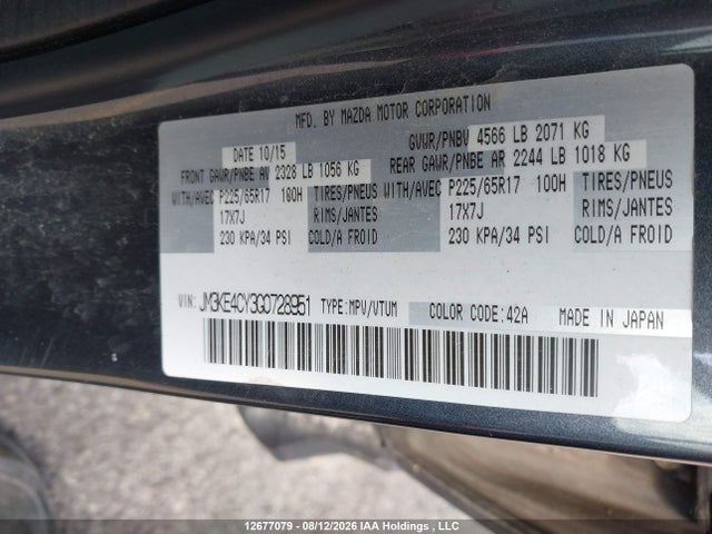 Mazda Cx-5 Gs 2016 JM3KE4CY3G0728951 Image 9