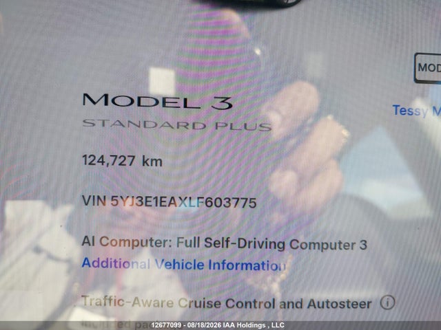 Tesla Model 3 Standard Range Plus 2020 5YJ3E1EAXLF603775 Image 15