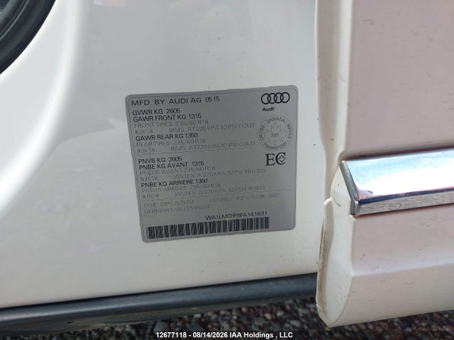 Продажа на аукционе авто 2015 Audi Q5 Tdi/premium Plus, vin: WA1LMCFP8FA141631, номер лота: 12677118