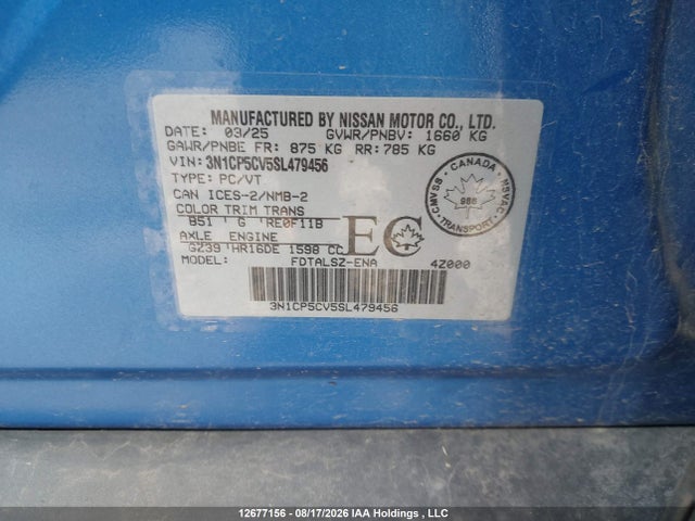 3N1CP5CV5SL479456 Nissan Kicks Play Sv