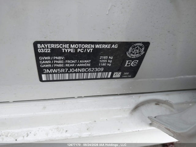 BMW 330i Xdrive 2022 3MW5R7J04N8C62309 Image 21