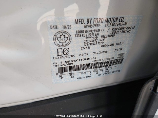 Lincoln Aviator Reserve 2026 5LM5J7XC1TGL01165 Image 9