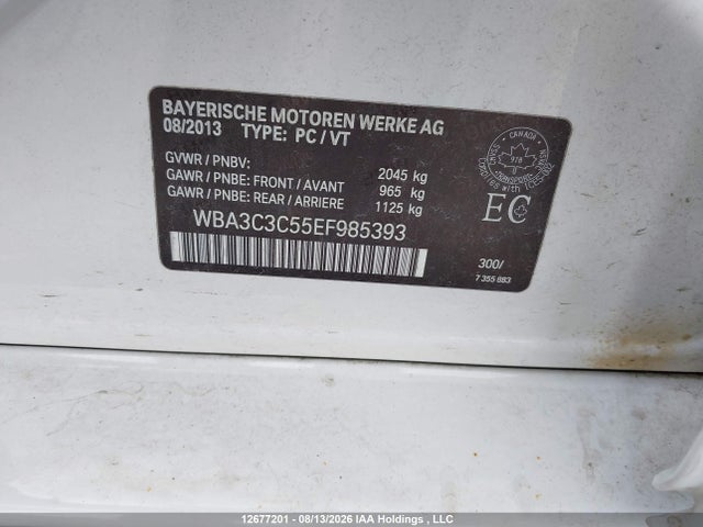 BMW 320i Xdrive 2014 WBA3C3C55EF985393 Image 9