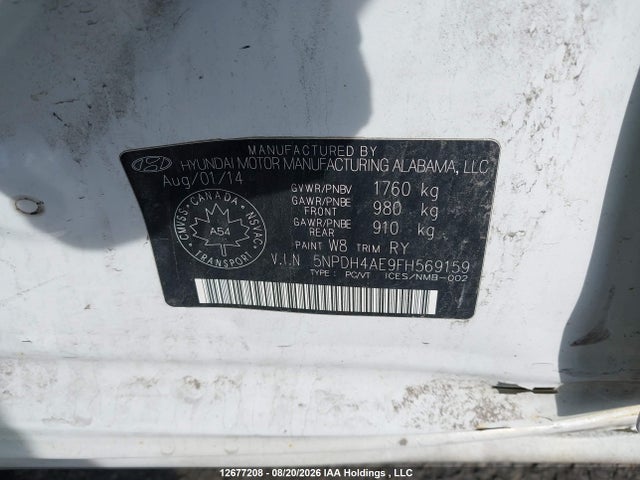 Hyundai ELANTRA GL 2015 5NPDH4AE9FH569159 Image 18