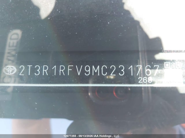 12677255 :رقم المزاد ، 2T3R1RFV9MC231767 vin ، 2021 Toyota Rav4 مزاد بيع