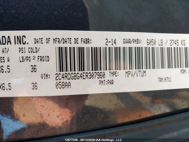 Dodge Grand Caravan Se 2014 2C4RDGBG4ER307960 Image 9