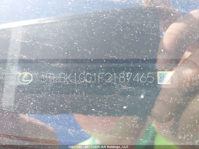 12677292 :رقم المزاد ، JTHBK1GG1F2187465 vin ، 2015 Lexus Es 350 350 مزاد بيع